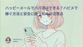 ハッピーメールでパパ活はできる？ハピメで稼ぐ方法と安全に使うための注意点